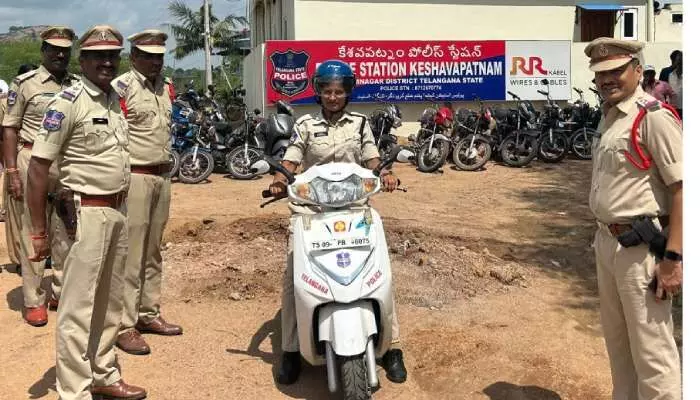 Under Karimnagar CP Gous Alam’s orders, Blue Coat Women Police services began in Huzurabad, strengthening women's safety and outreach.