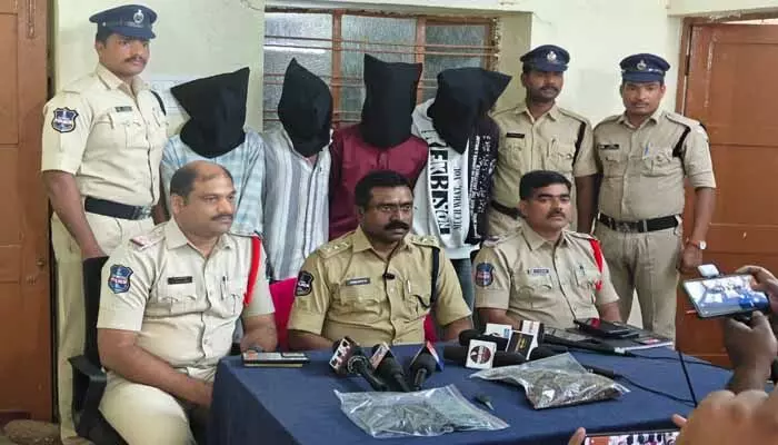 Five youths caught consuming cannabis in Telkapalli, Nagar Kurnool, arrested and sent for remand by police.