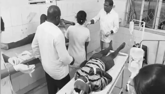 In Sandhyapur, Nagar Kurnool, an extramarital affair led to an attack on a family; three suffered serious injuries.