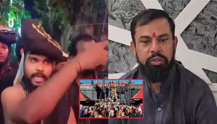 A Kerala police officer allegedly misbehaved with Telugu devotees at Sabarimala. Viral video sparks widespread demand for immediate action.