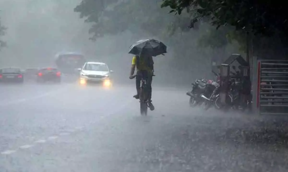 Orange and yellow alerts issued in Telangana districts for windy rainfall and thunderstorms; public advised to take precautions.